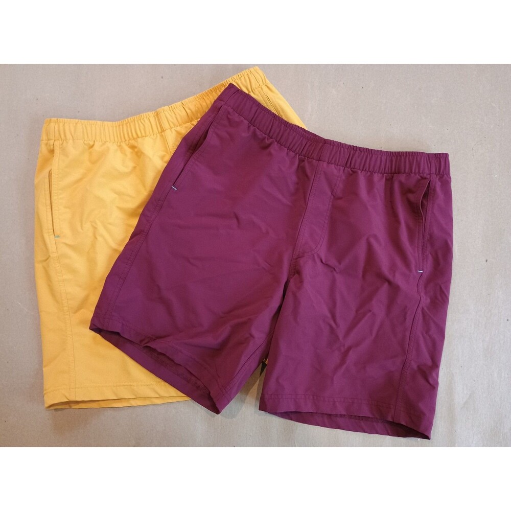 Myles Makes Moves Sz Medium Standard Burgundy And Yellow Short Lot Of 2